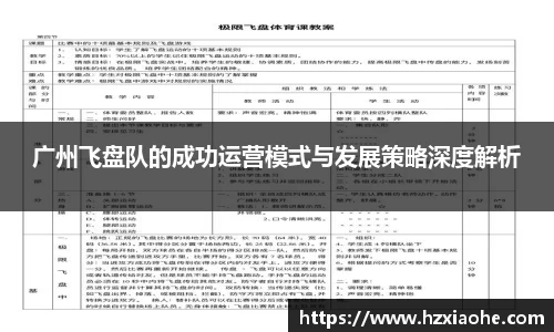 广州飞盘队的成功运营模式与发展策略深度解析